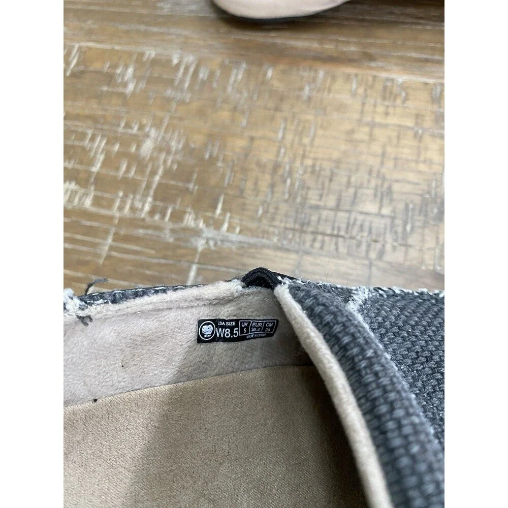 GeckoMan Women’s Canvas Loafers | Gray Slip-On Shoes Arch Support 8.5